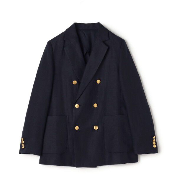 MACPHEE「リネンレーヨンツイル ダブルブレストブレザー」|テーラードジャケット|69 ネイビー