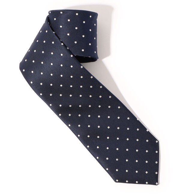 TOMORROWLAND GOODS「TOMORROWLAND シルク ドットネクタイ」|ネクタイ・蝶ネクタイ|68 ネイビー系