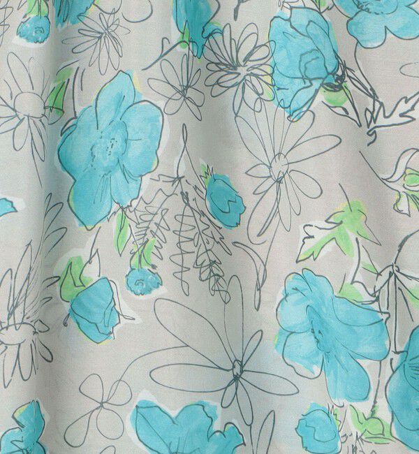 TOMORROWLAND collection「アネモネプリント ギャザースタンドカラーブラウス」|シャツ・ブラウス|