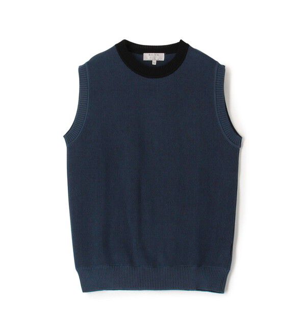 TOMORROWLAND BUYING WEAR「【別注】Raffa Molina コットン クルーネック ニットベスト」|ニット・セーター|68 ネイビー系