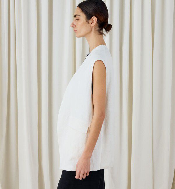 DES PRES「ファブリックコンビ Vカラージレ」|ベスト・ジレ|