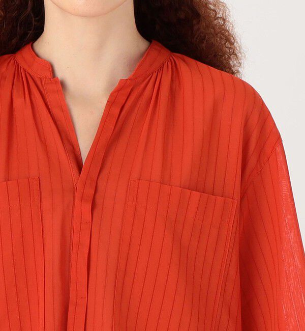 MACPHEE「ドビーストライプ チュニックブラウス」|シャツ・ブラウス|