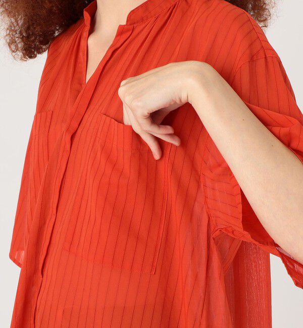 MACPHEE「ドビーストライプ チュニックブラウス」|シャツ・ブラウス|