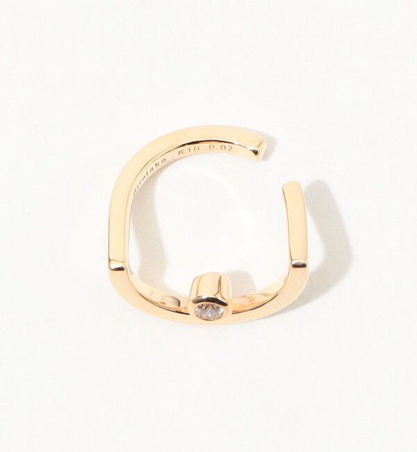 TOMORROWLAND GOODS「Hirotaka TREEHOPPER ベゼル ダイヤモンド 片耳イヤーカフ S」|イヤーカフ|