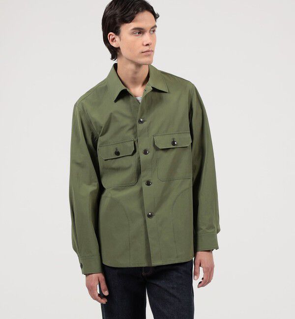 TOMORROWLAND MENS「80/2スーピマコットン ダブルポケットシャツブルゾン BORGHI」|ブルゾン・スタジャン|