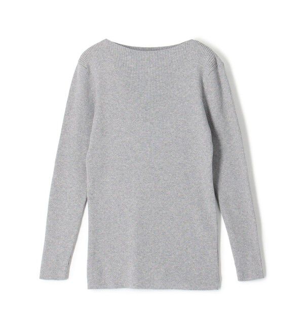 GALERIE VIE「ギザコットンリブ ボートネックプルオーバー」|ニット・セーター|15 グレー