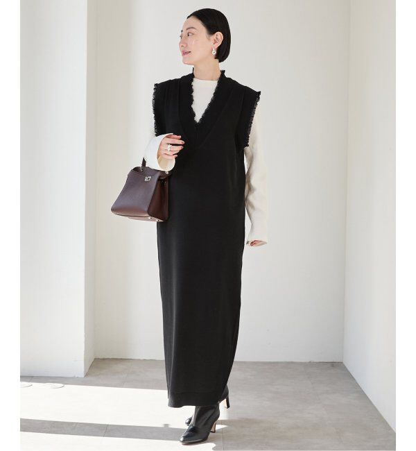 VERMEIL par iena「woolmix フリルリブニットワンピース」|ワンピース|