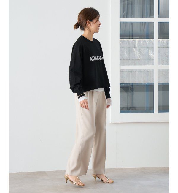 IENA「LEVITAコットン ロゴニット」|ニット・セーター|