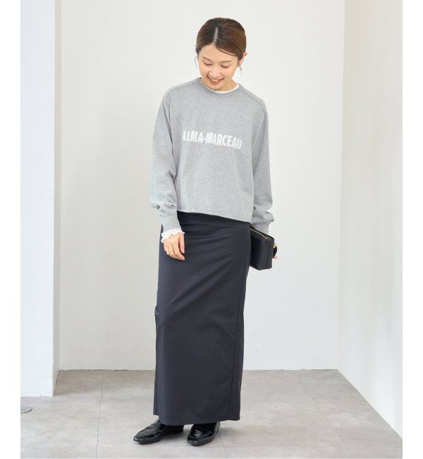 IENA「LEVITAコットン ロゴニット」|ニット・セーター|