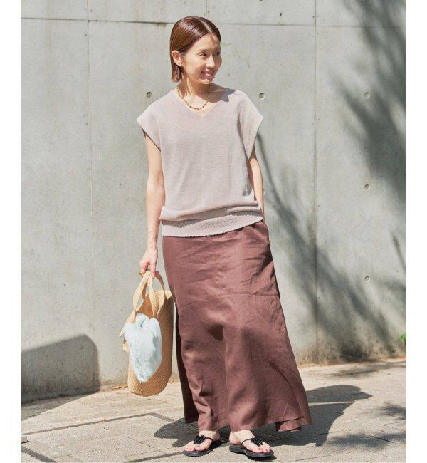 IENA「《追加》コットンギマ フレンチプルオーバー」|ニット・セーター|