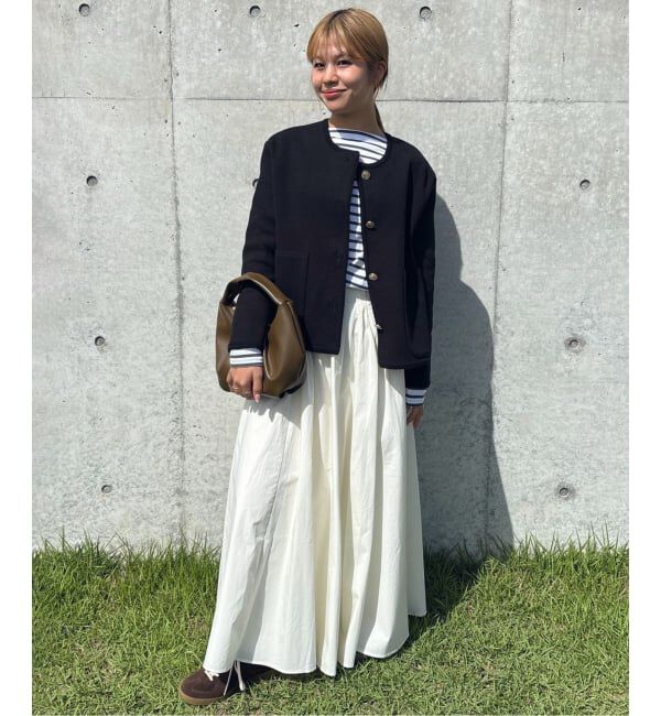 SLOBE IENA「《一部WEB・店舗限定カラーあり》ダブルフェイスニットジャケット」|カーディガン|