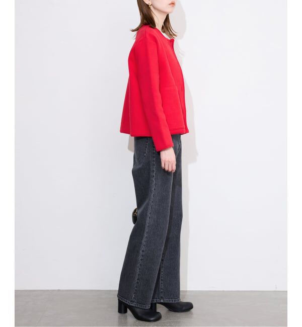 SLOBE IENA「《一部WEB・店舗限定カラーあり》ダブルフェイスニットジャケット」|カーディガン|