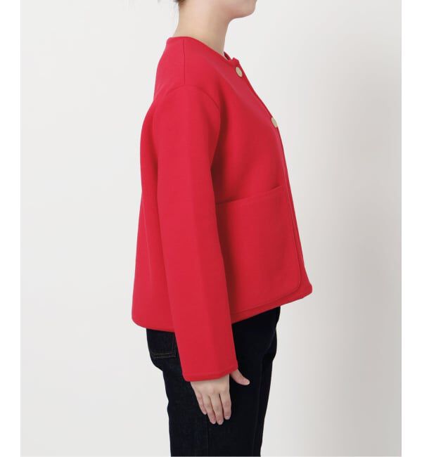 SLOBE IENA「《一部WEB・店舗限定カラーあり》ダブルフェイスニットジャケット」|カーディガン|