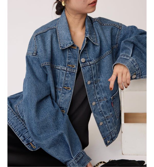 SLOBE IENA「《追加》Levi&rsquo;s/リーバイス SLOBE別注 BALLOON SLEEVE TRACKER デニムジャケット」|デニムジャケット|