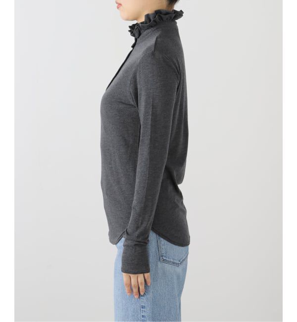 IENA LA BOUCLE「《追加》IENA LA BOUCLE フリルヘンリーネックカットソー」|Tシャツ・カットソー|