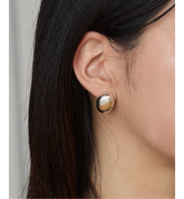IENA LA BOUCLE「quip queint/クイップクエイント bowling studs oval ピアス  QU032」|ピアス|シルバー