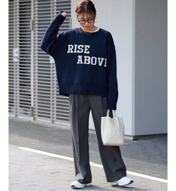 JOURNAL STANDARD relume「RISE ABOVEロゴニット」|ニット・セーター|