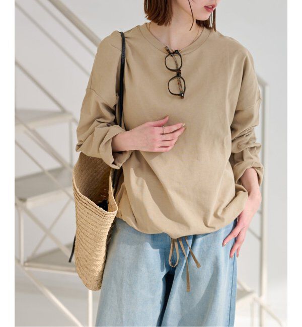 JOURNAL STANDARD relume「《追加》ギャザーヘムロングスリーブ」|Tシャツ・カットソー|