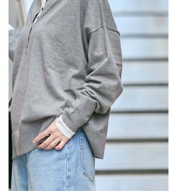 JOURNAL STANDARD「コットンシルクミックス2WAYヘンリー」|ニット・セーター|