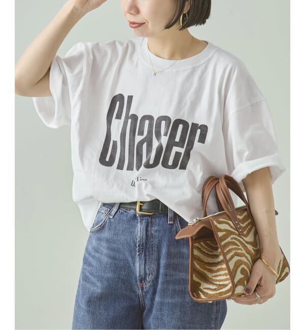 journal standard L'essage「《予約》【Chaser~】ピグメントTシャツ」|Tシャツ・カットソー|ホワイト