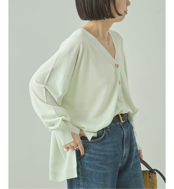journal standard L'essage「《予約/接触冷感/手洗い可》クールタッチワイドVカーディガン」|カーディガン|