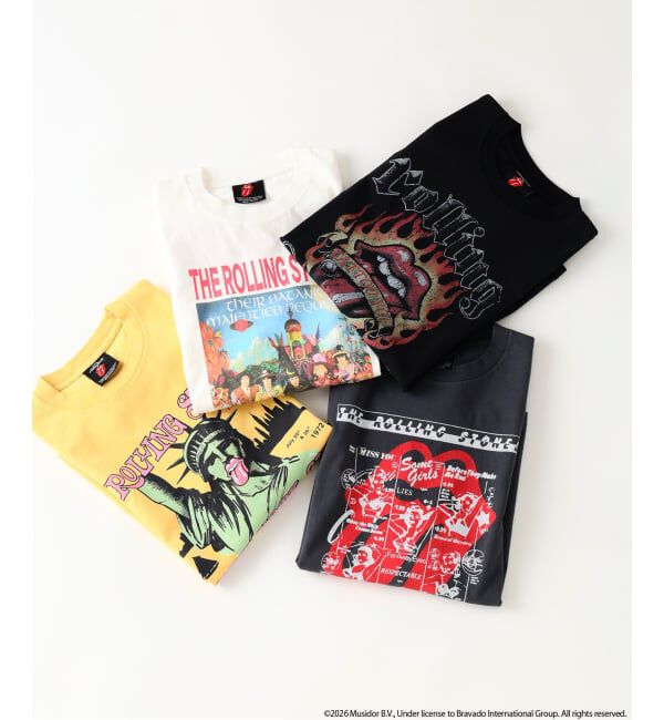 JOURNAL STANDARD relume「《予約》ローリングストーンズ 別注 ヴィンテージ加工 プリントTシャツ」|Tシャツ・カットソー|