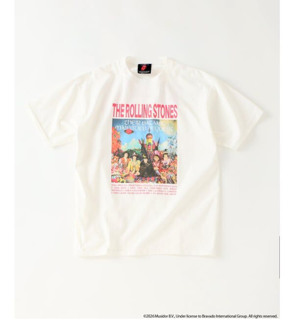 JOURNAL STANDARD relume「《予約》ローリングストーンズ 別注 ヴィンテージ加工 プリントTシャツ」|Tシャツ・カットソー|ホワイト