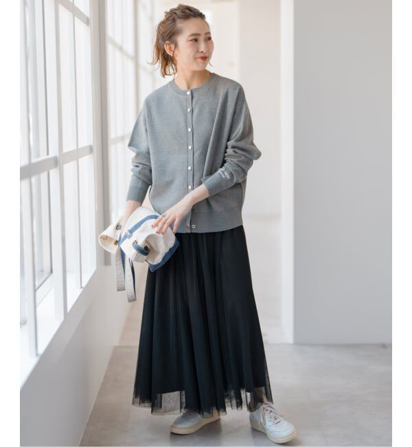 Spick and Span「《WEB限定》2WAYスナップボタンロゴニット」|カーディガン|