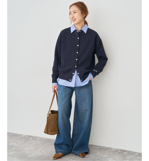 Spick and Span「《WEB限定》2WAYスナップボタンロゴニット」|カーディガン|