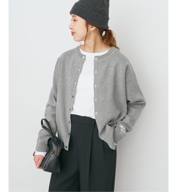 Spick and Span「《WEB限定》2WAYスナップボタンロゴニット」|カーディガン|