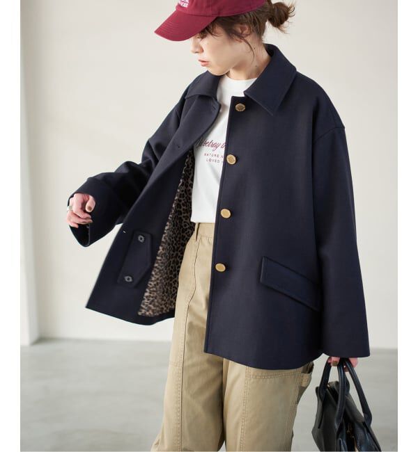 Spick and Span「TRADITIONAL WEATHERWEAR 別注LINTON SHORT*」|ステンカラーコート|ネイビー