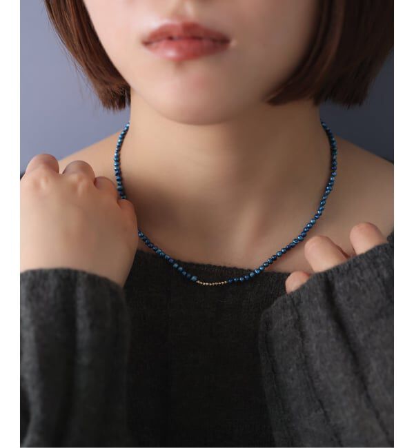 Lilas by Spick&Span「《予約》ミラーボール*サザレインディゴパールネックレス K10」|ネックレス|