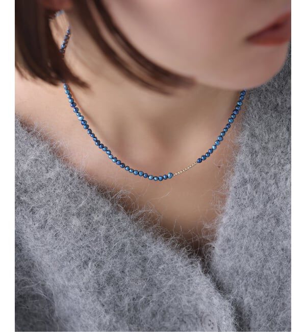 Lilas by Spick&Span「《予約》ミラーボール*サザレインディゴパールネックレス K10」|ネックレス|