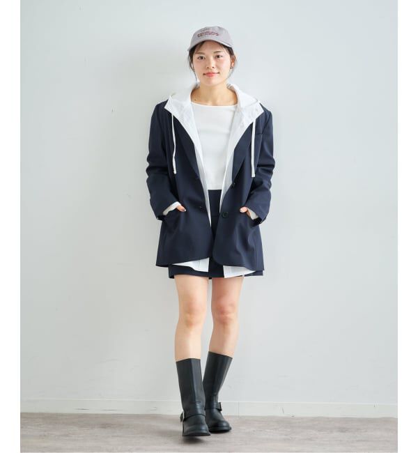 U by SPICK&SPAN「オーバーフードシャツ」|シャツ・ブラウス|