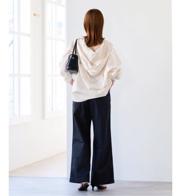 U by SPICK&SPAN「オーバーフードシャツ」|シャツ・ブラウス|