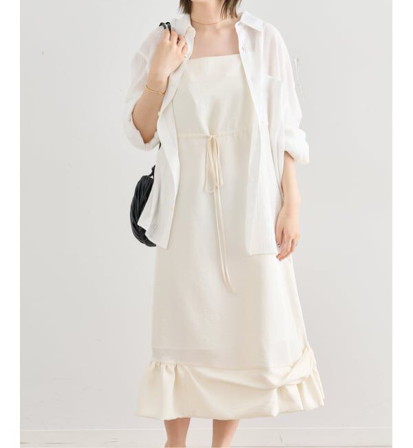 U by SPICK&SPAN「《予約》Atelier Edition/アトリエ エディション FLOUNCE DETAIL DRESS」|ワンピース|