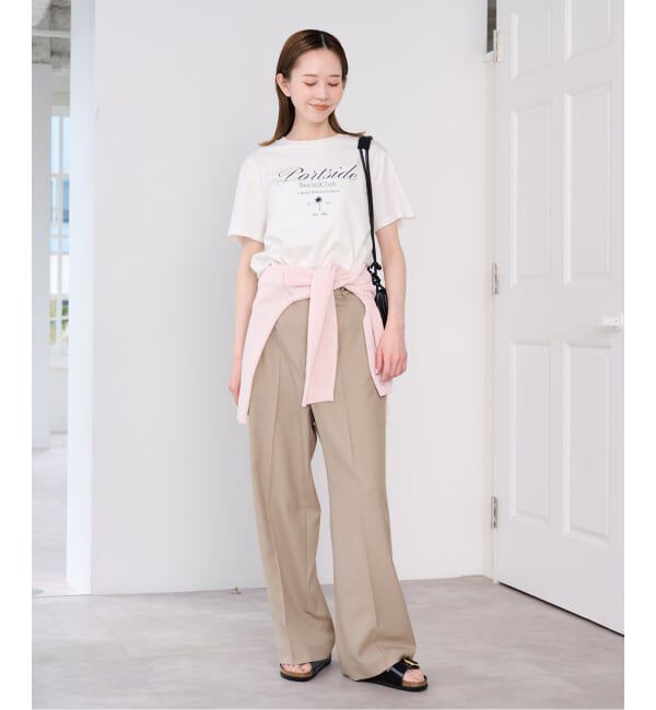 U by SPICK&SPAN「《予約》ロゴプリントハーフスリーブTシャツ」|Tシャツ・カットソー|