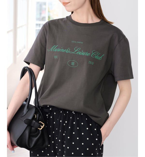 U by SPICK&SPAN「《予約》ロゴプリントハーフスリーブTシャツ」|Tシャツ・カットソー|