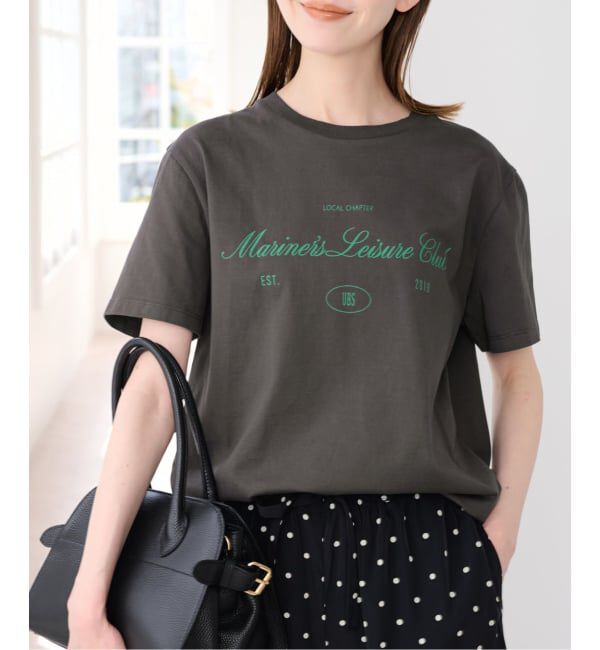 U by SPICK&SPAN「《予約》ロゴプリントハーフスリーブTシャツ」|Tシャツ・カットソー|