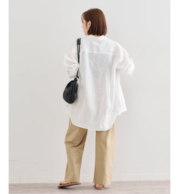 U by SPICK&SPAN「《予約》リネンオーバーシャツ」|シャツ・ブラウス|