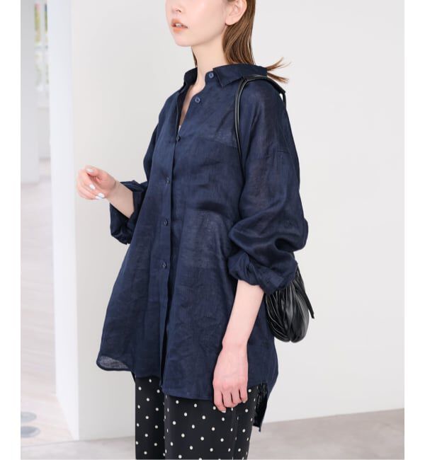 U by SPICK&SPAN「《予約》リネンオーバーシャツ」|シャツ・ブラウス|