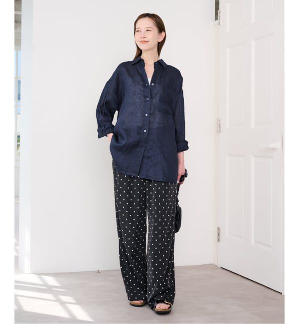 U by SPICK&SPAN「《予約》リネンオーバーシャツ」|シャツ・ブラウス|