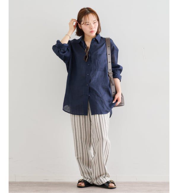 U by SPICK&SPAN「《予約》リネンオーバーシャツ」|シャツ・ブラウス|