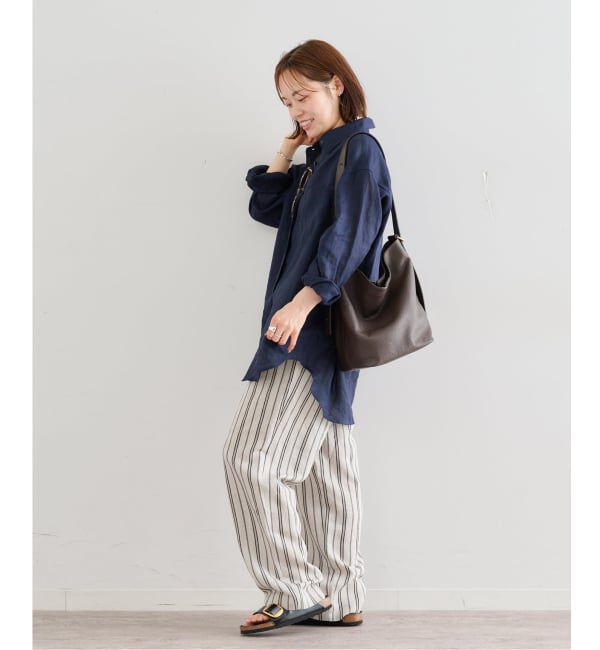 U by SPICK&SPAN「《予約》リネンオーバーシャツ」|シャツ・ブラウス|