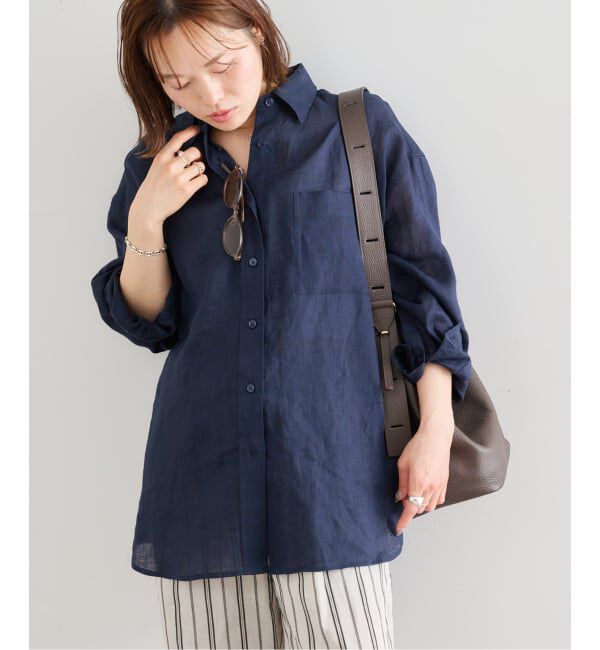 U by SPICK&SPAN「《予約》リネンオーバーシャツ」|シャツ・ブラウス|