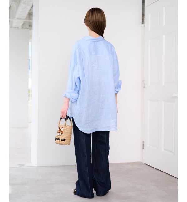 U by SPICK&SPAN「《予約》リネンオーバーシャツ」|シャツ・ブラウス|