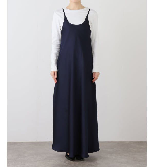  「GREEN BUTTER/グリーンバター シルキーUネックドレス」|ワンピース|