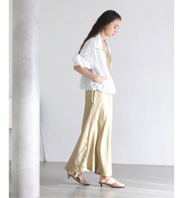  「GREEN BUTTER/グリーンバター シルキーUネックドレス」|ワンピース|