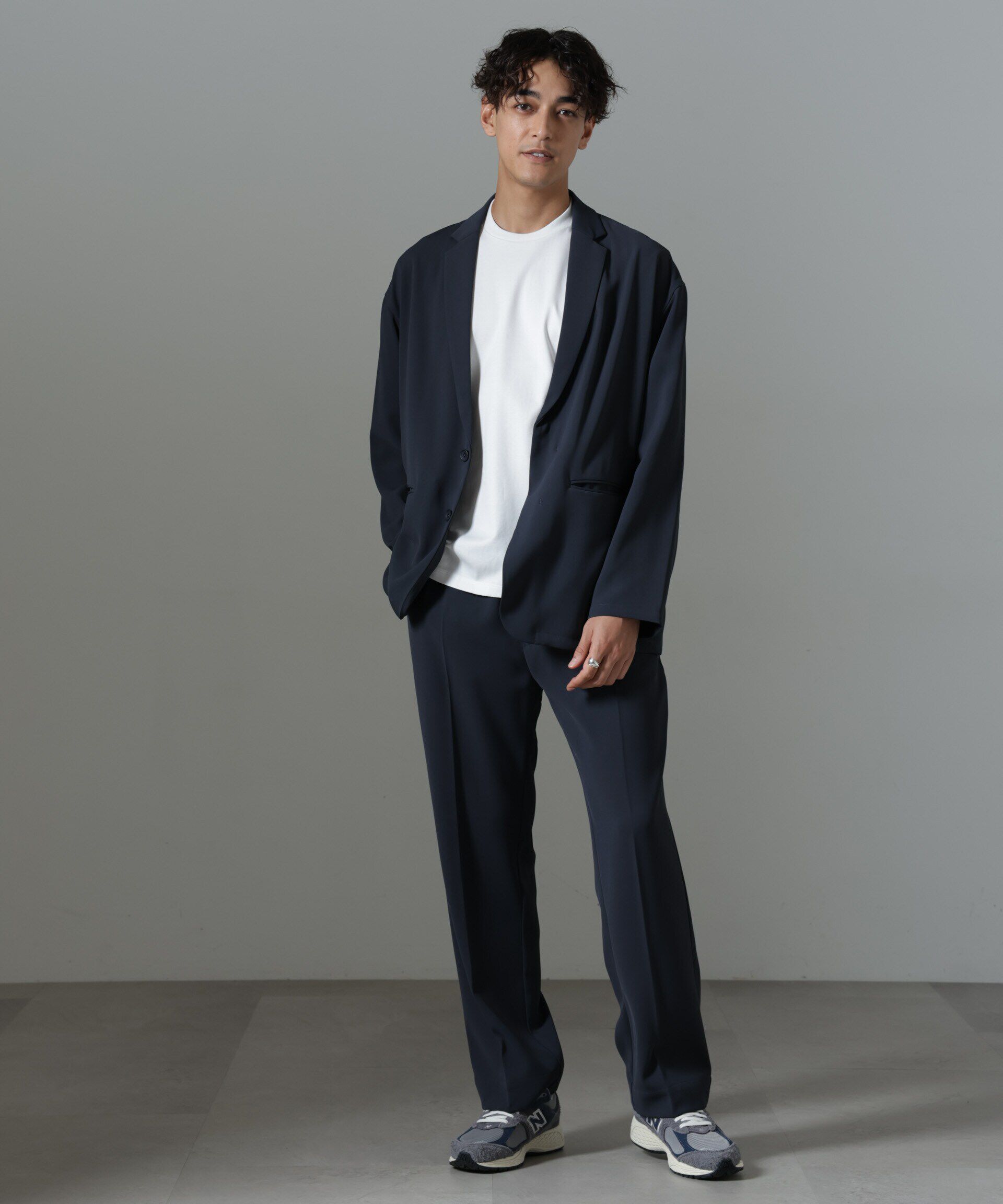 nano･universe「ドレープ ワイドジャケット(セットアップ可)」|テーラードジャケット|