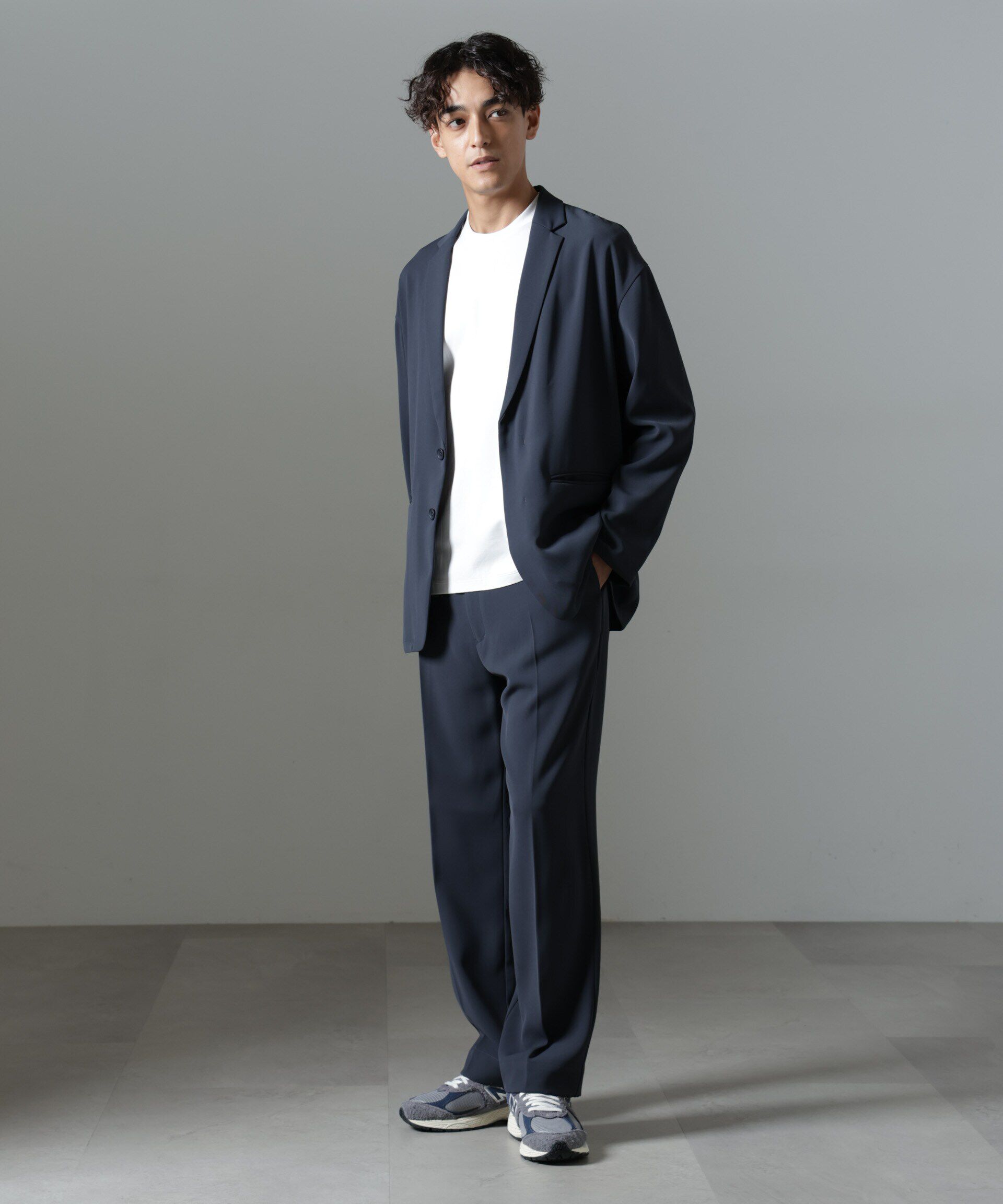 nano･universe「ドレープ ワイドジャケット(セットアップ可)」|テーラードジャケット|